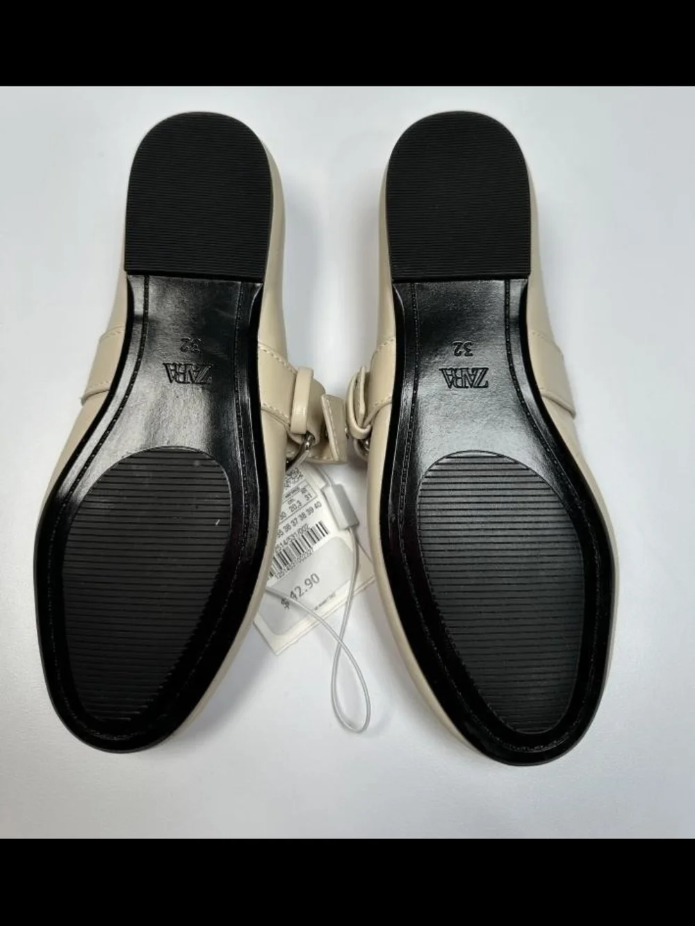 ZARA KIDS Beige Mary Jane Flats with Buckle Strap
